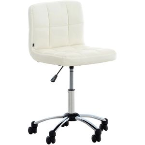 CLP Drehhocker Medica, 1210302, Kunstleder, mit Rollen, mit Lehne, weiß