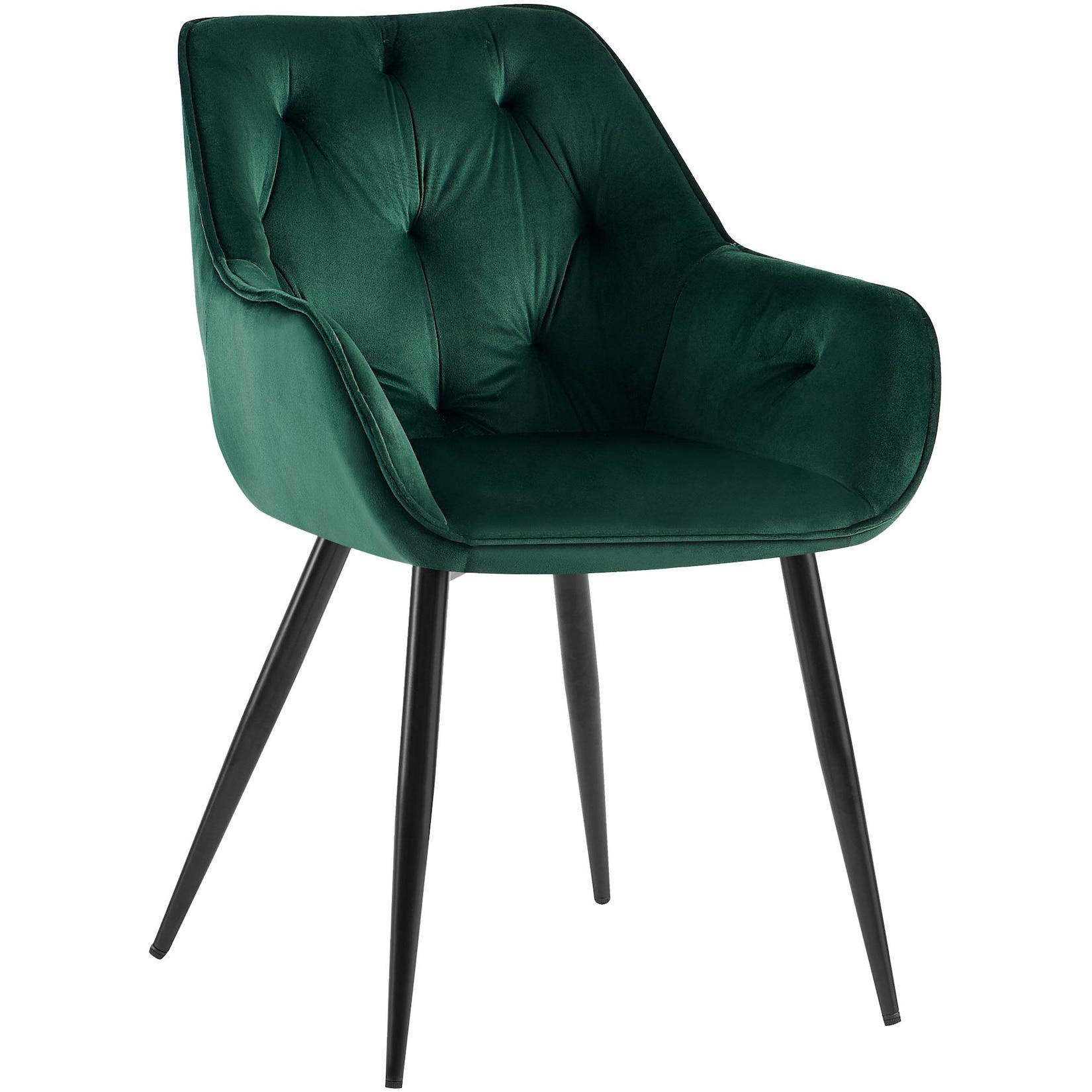 CLP Besucherstuhl Cassis Samt - Farbe: grün, Material: Samt