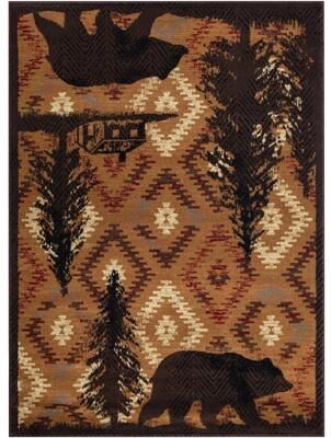 Mayberry Rug Sunset Valley Little River Brown Lodge Area Rug