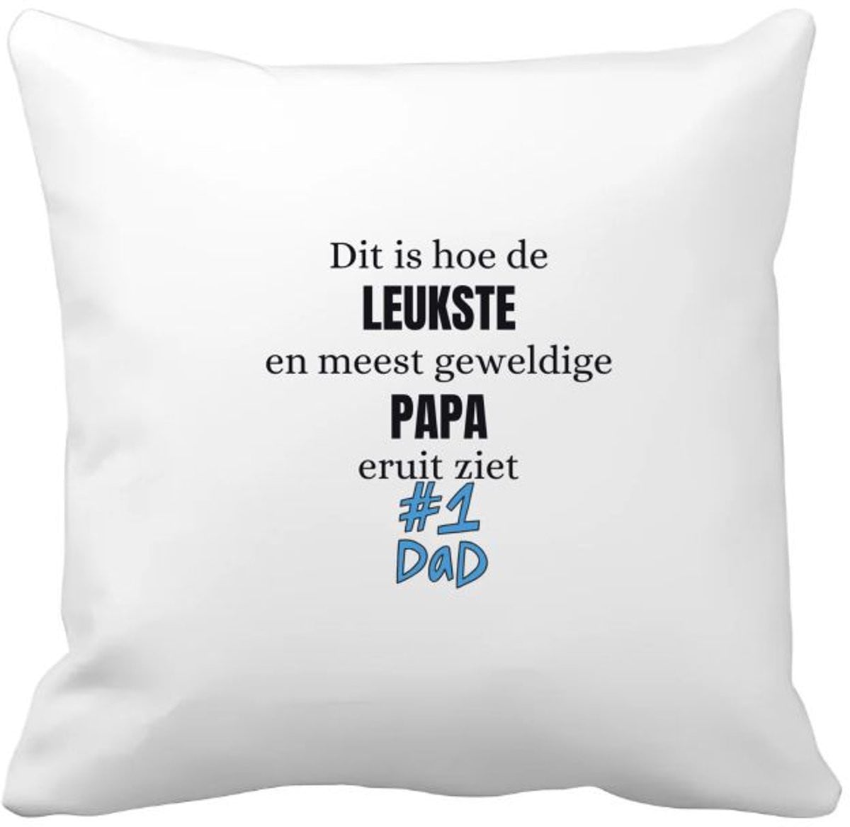 Akyol Kussensloop Papa - Cadeau voor vader - 40 x 40 cm