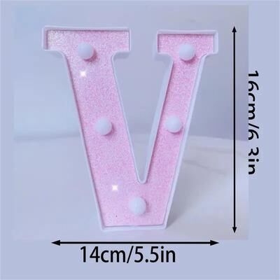 Uplift Picks Pink LED Letter And Number Lights For Parties And Romantic Decor v