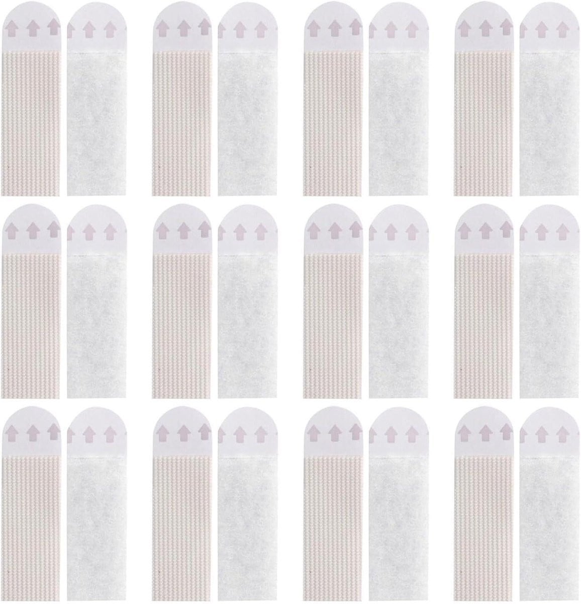 12 paar Ophangstrips voor foto's en decoratie - Wit