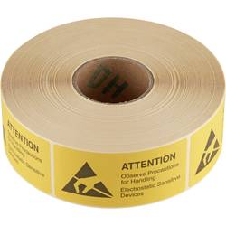 Wolfgang Warmbier ESD-Warnschild 1000 St. Gelb, Schwarz (L x B) 75 mm x 36 mm 2850.3675.E selbstklebend