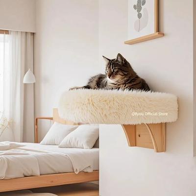 Uplift Essentials Wall Mounted Wooden Cat Space Capsule Bed Wall Mounted Wooden Cat Space Capsule Bed