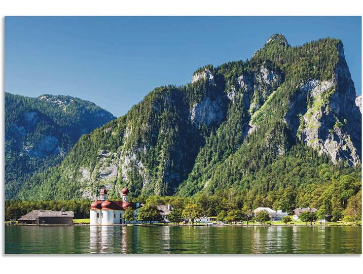 Wandbild ARTLAND Blick auf den Königssee , grün (farbe bild(er): grün), B:60cm H:40cm, Bilder, Wandbild, als Alubild, Leinwandbild in verschied. Grössen