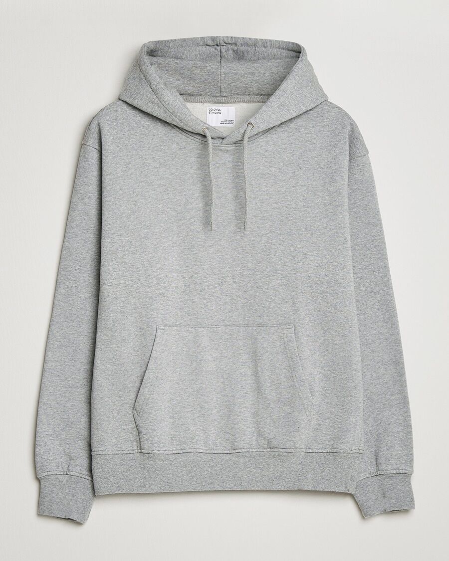 Colorful Standard Classic Organic Hood Heather Grey men M Grå