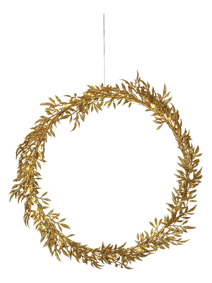 STAR Trading LED-Kranz "Elegant" in Gold - Ø 44 cm - onesize