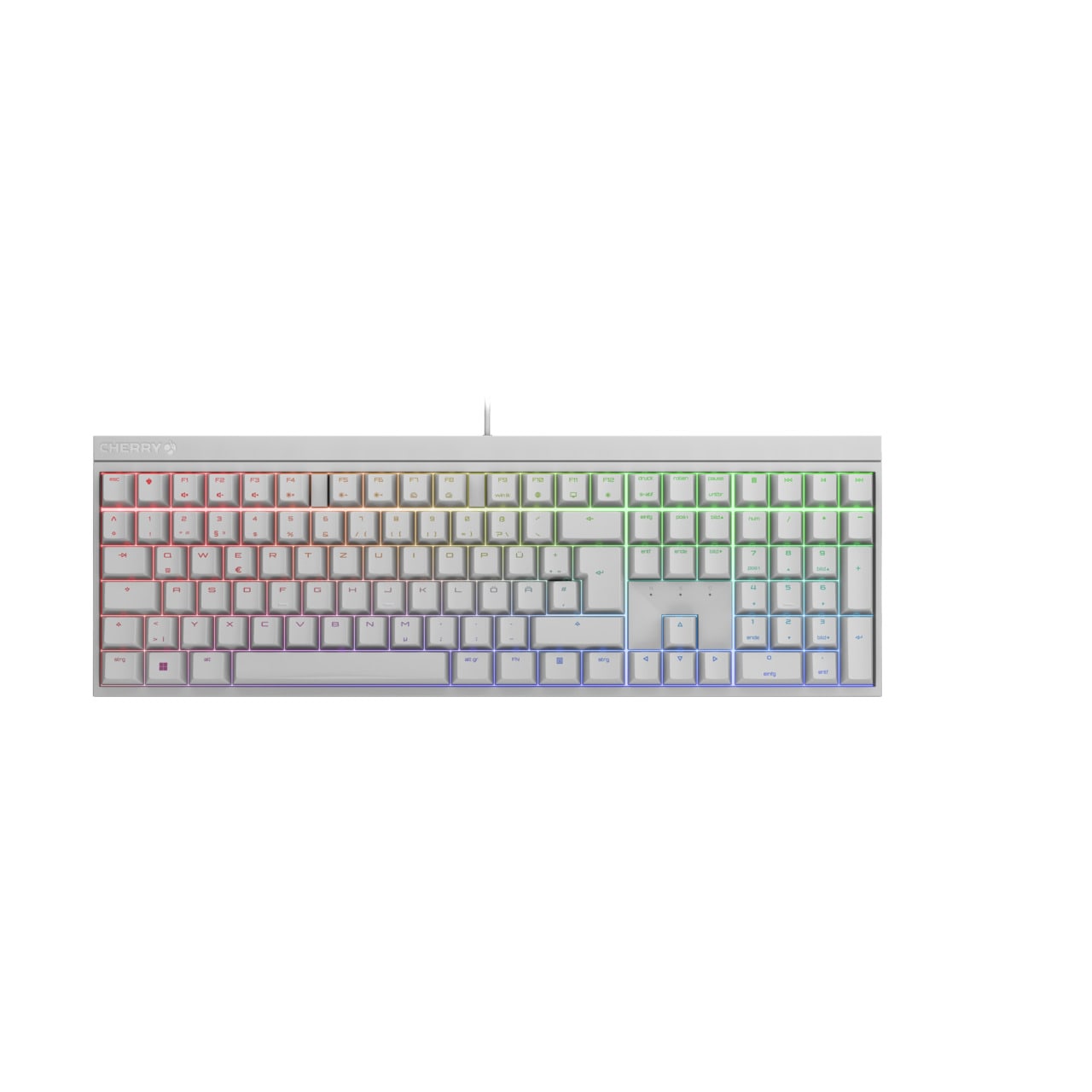 Cherry XTRFY Cherry MX Board 2.0S kabelgebundene Gaming Tastatur weiß DE Layout braun G80-3821LXADE-0