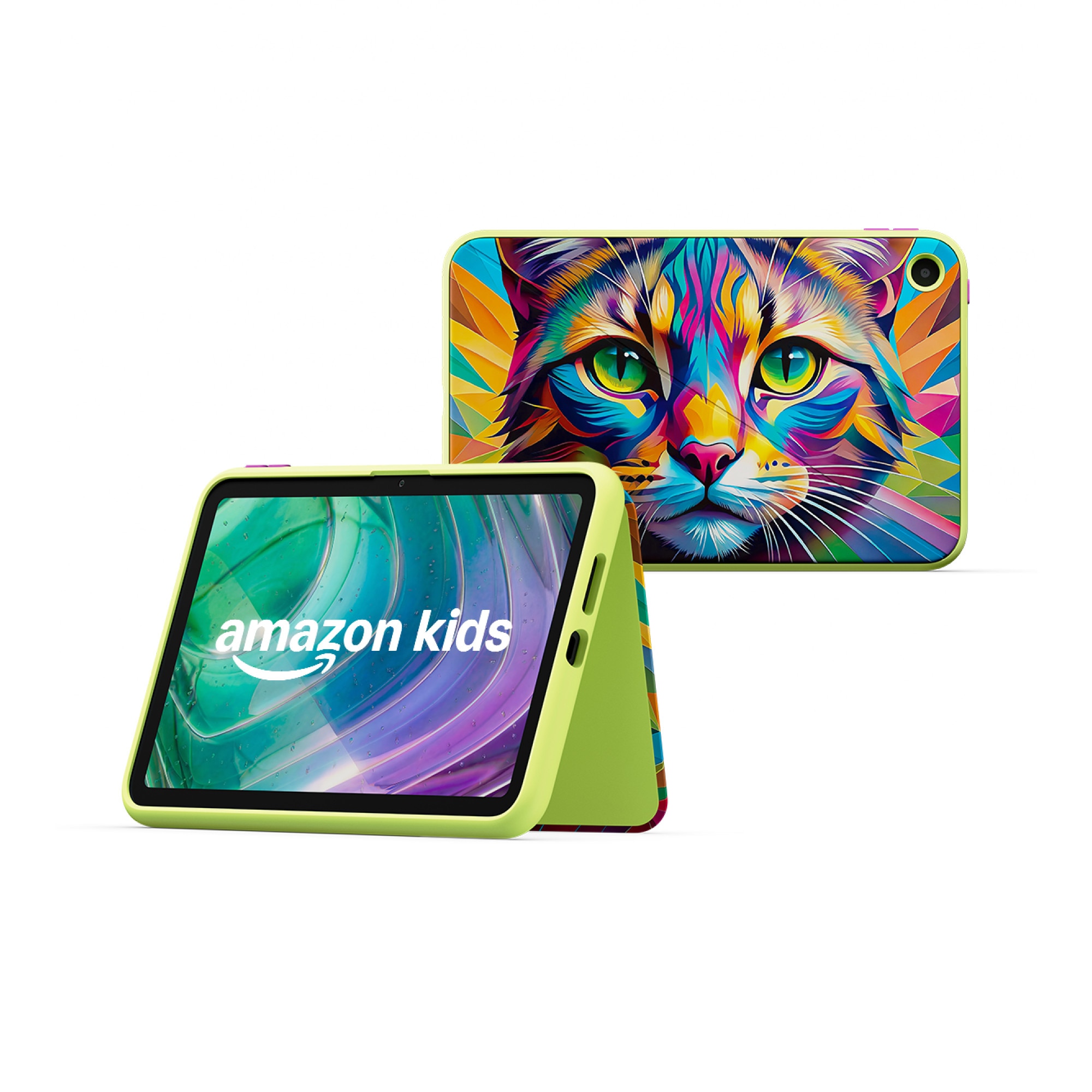 Amazon Kids Tablet 8 (2026) Android Tablet 8.7 Zoll WiFi 64 GB Rainbow Cat (inkl. Schutzhülle)