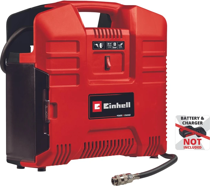 EINHELL Kompressor mit Zubehör AKKU TE-AC 36/8 Li OF Set-Solo, 4020440 (ohne AKKU)