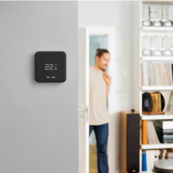 TADO Termostato Intelligente + Placca Da Muro-nero