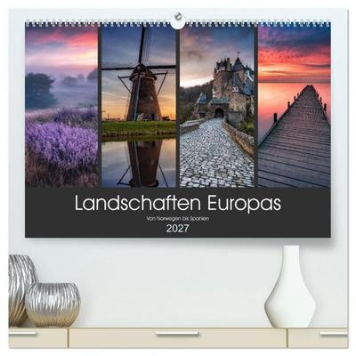 Landschaften Europas (hochwertiger Premium Wandkalender 2027 DIN A2 quer), Kunstdruck in Hochglanz