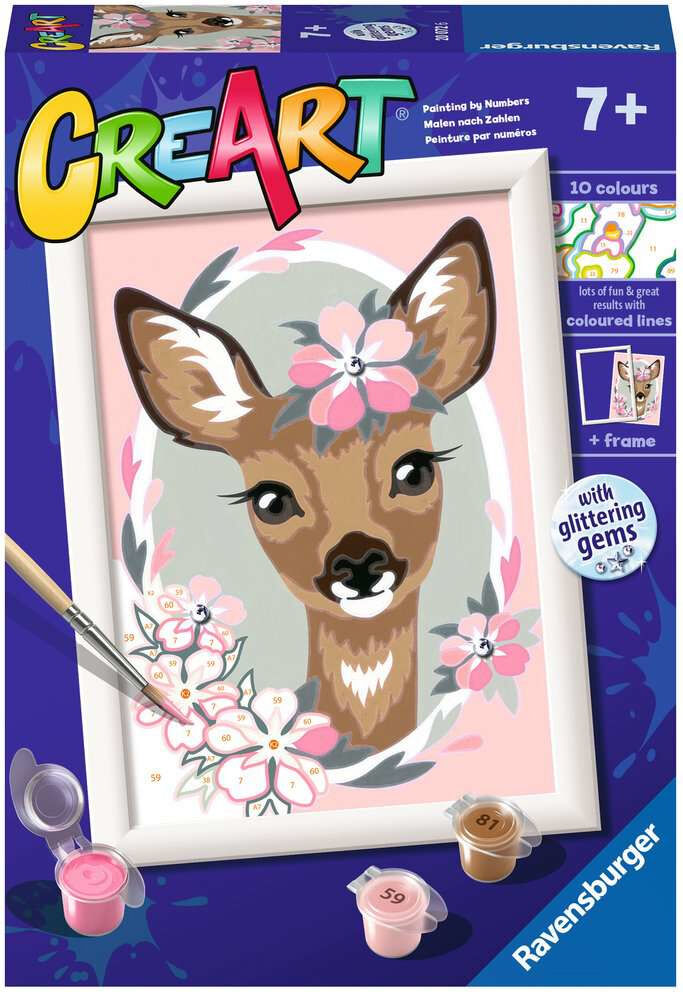 ravensburger 200726 Creart Serie E: Bambi Da Dipingere Gioco Creativo Per Bambini Da 7+ Anni - 200726