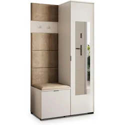 GARDEROBENSCHRANK VIRA 95/181/51 cm Modern Garderobe-Set Kaschmir