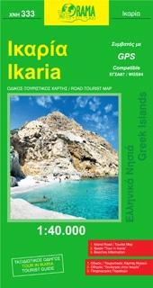 Carte topographique de l'île d'Icaria / Ikaria - n° 333   Orama