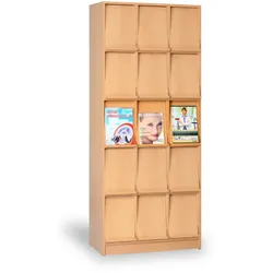 Schrank für Broschüren - 15x Präsentationsregalboden