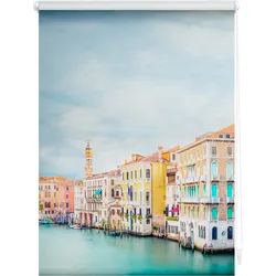 Lichtblick Rollo Klemmfix, ohne Bohren, Verdunkelung, Venedig - Blau
