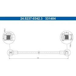 Bremsschlauch ATE 24.5237-0342.3 für Mercedes-Benz A