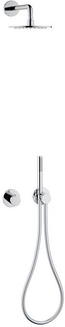 Keuco IXMO Brauseset 59602010001 chrom, Thermostat, 2 Verbraucher, runde Rosette