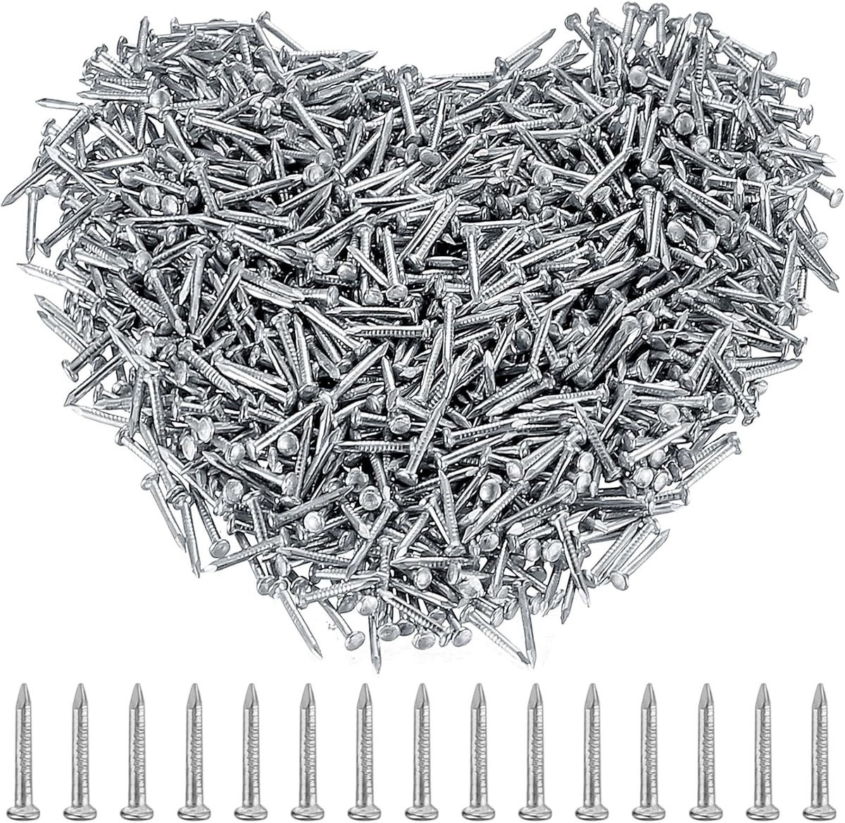 3000 stuks Wandnagels voor fotolijsten, Zilver, 3x10mm