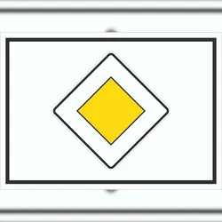HB-Druck Vorfahrtstraße Symbol Schild A4 (210x297mm)