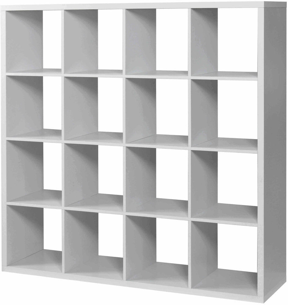 Latitude Run Parunag Cube Plus 16 Storage Shelving Unit White 145cm H X 145cm W X 39cm D