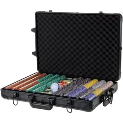 FTM Poker Set PRO 1000 Chips Black Edition (2 - 10 Spieler)