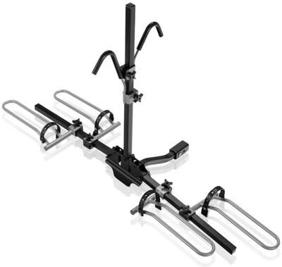 Costway 2-Bike Hitch Mount Bike Rack for 1-1/4 Inch or 2 Inch Receiver-Black