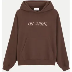 Boyfriend-Fit Hoodie mit Cow-Print Braun S