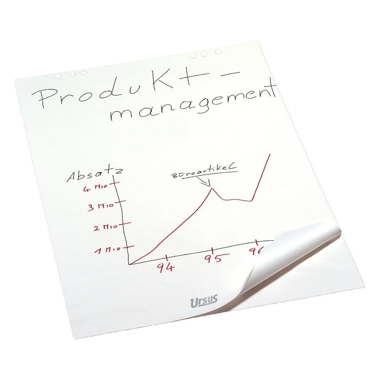 Ursus Flipchart-Papier Green blanko 68,0 x 99,0 cm, 20 Blatt, 5 Blöcke (608580000)