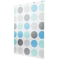KS Handel 24 Basic Duschrollo Duschvorhang PEVA Retro blau 110x240 cm
