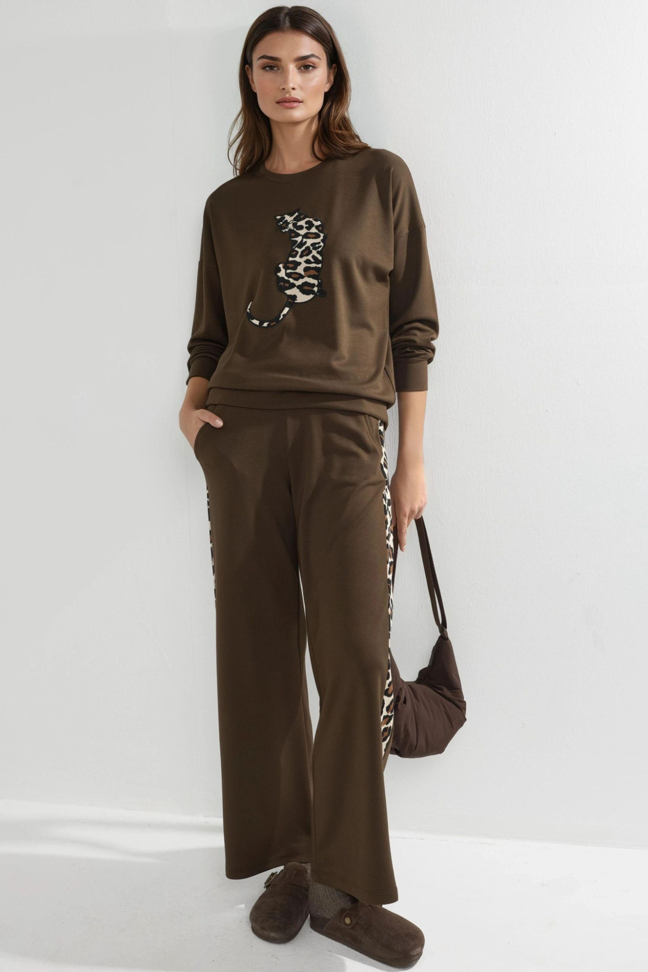 Modal Touch Leopardenmuster Zwei-Teiler Set