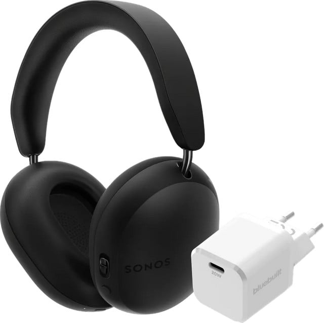 Sonos Ace Zwart met BlueBuilt USB-C Power Delivery Oplader