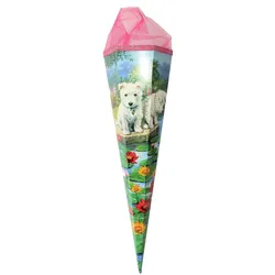 Nestler Schultüte Hunde mit Seerosen, eckig, 85 cm