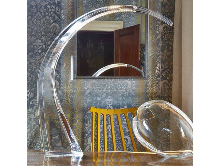 Kartell LED Tischleuchtelampe Taj, klar / transparent, für Wohn- / Esszimmer, Kunststoff, Design