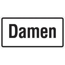 WC-Schild, Damen, Folie, 50 x 100 mm - 100x50 mm Folie selbstklebend