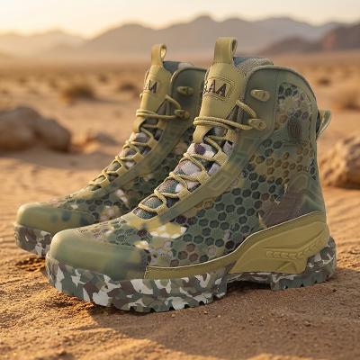LightInthebox Men's Camouflage Tactical Combat Boots, Lightweight Lace-Up Non-Slip Outdoor Boots for Active Men, Hiking, Hunting and Desert Adventures