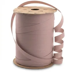 Star 250m Geschenkband Ringelband 10mm mit Struktur Kunststoff Dekoband Schleifenband Polyband Luftballonband zum Basteln Schleifen Altrosa Mauve matt