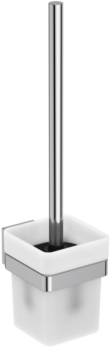 Ideal Standard Square glass toilet brush set, wall hung E2194AA