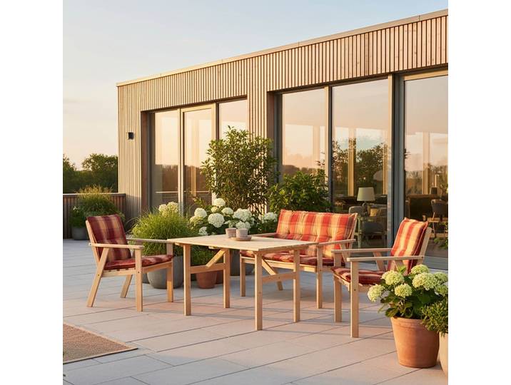 Gartenset Sylt 7-tlg. Kiefer massiv