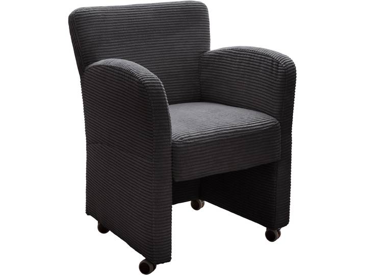 Sessel EXXPO - SOFA FASHION Intenso, Loungesessel, modern , grau (anthrazith), B:66cm H:83cm T:66cm, NaturLeder;Strukturstoff (Zusammensetzung: Polyester 100%);Luxus-Microfaser (Zusammensetzung: Aufgeflockte 100% Polyester Schicht mit Prägung);Cord (Zusammensetzung: Polyester 100%), Sessel, Sessel, hohe Bodenfreiheit, frei im Raum stellbar, hoher Sitzkomfort