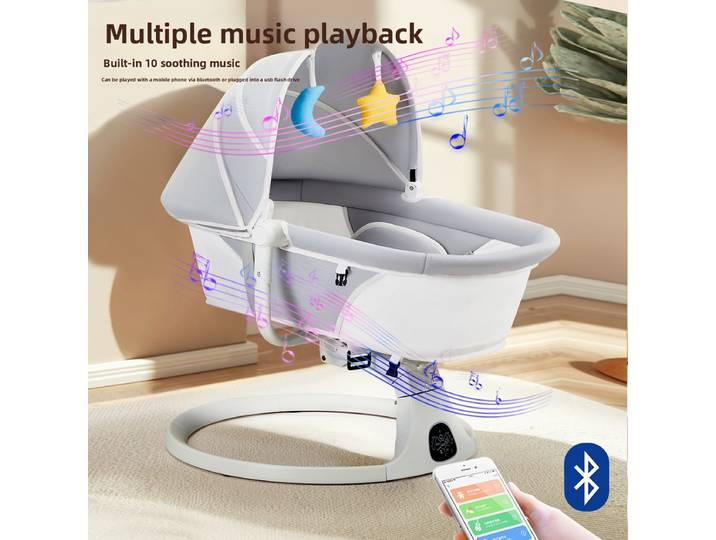 Nouveau Shaker électrique pliant pour bébé, chaise à bascule, berceau coaxial Intelligent, artefact de coaxage automatique