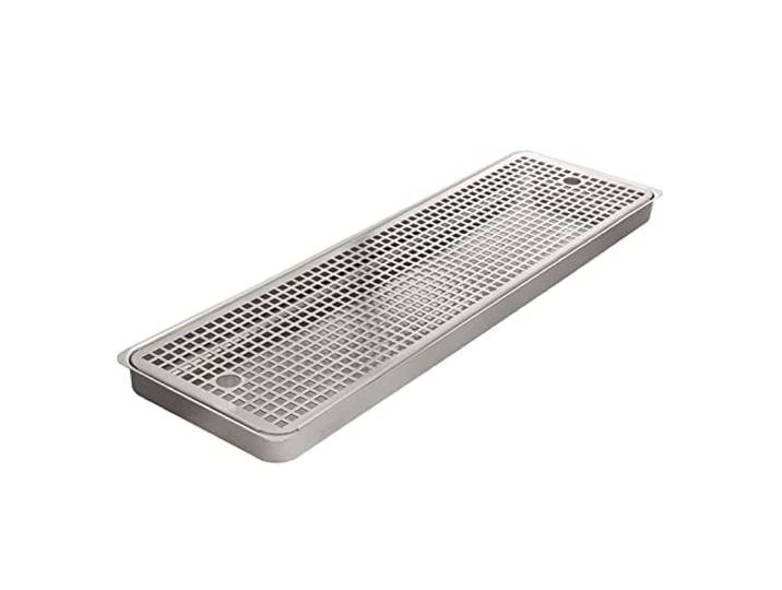 WRJAHCG Bierauffangschale Aus Edelstahl,Bier Tropfschale Metall, Abtropfschale Mit Abnehmbarem Deckel Einfache Reinigung, für Home Bar Mini Kühlschrank ohne Abfluss,60CM