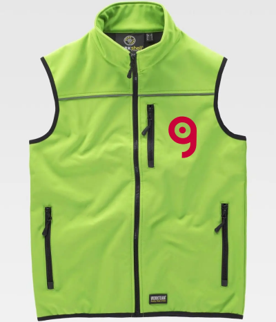 Gilet Workshell Antivento Riflettente, Taglie 3XL Personalizzate o neutre Workteam