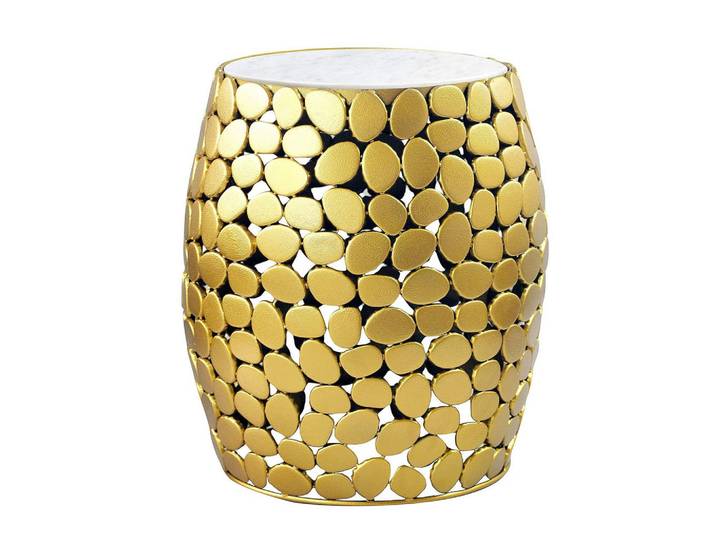 Livetastic Beistelltisch, Gold, Metall, rund, rund, 40x46x40 cm, Wohnzimmer, Wohnzimmertische, Beistelltische, Beistelltische Metall