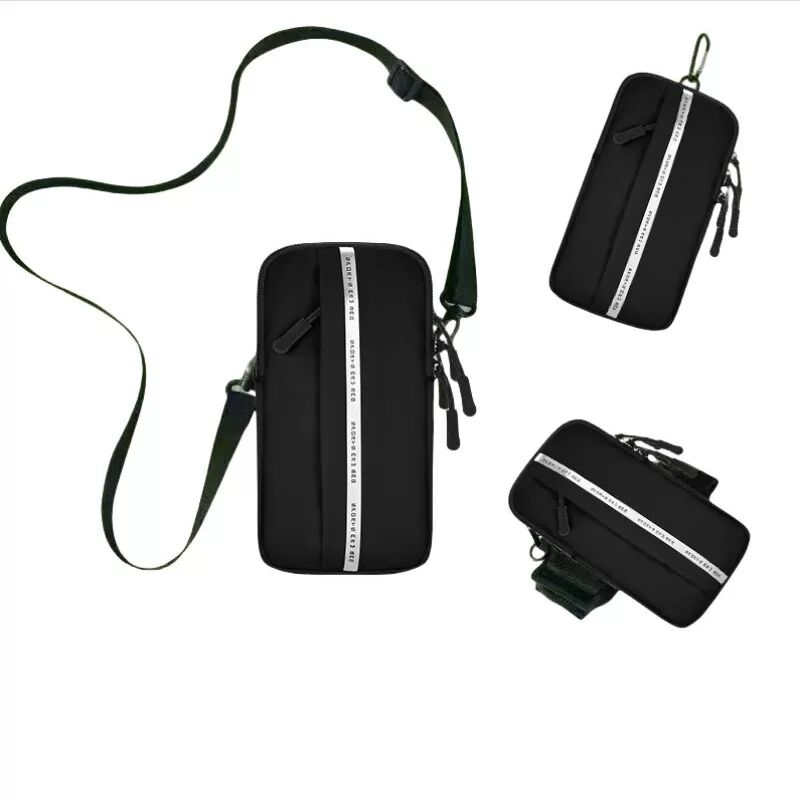 INF Brassard de sport 3-en-1 léger pour le fitness Le noir