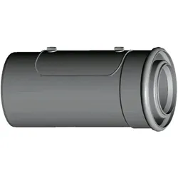 Wolf-Garten, Zubehör Kerzen + Kamin, Wolf Garten Wolf Luft-/Abgasrohr weiss, steckbar mit Revisionsöffnung DN80/125 L:250mm