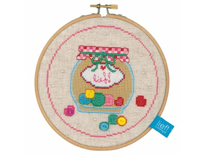 Vervaco Telde Kruissteek KIT Knop JAR AIDA