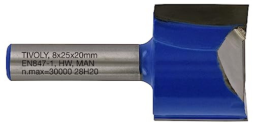 Tivoly XT60642067847 Frees voor rechte frees met 2 diamantgeslepen snijkanten, Ø 25 mm