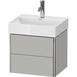 Duravit XSquare Waschtischunterbau Compact, wandhängend, 2 Schubkästen, 484x397x390mm, XS430500707, Farbe: Betongrau Matt